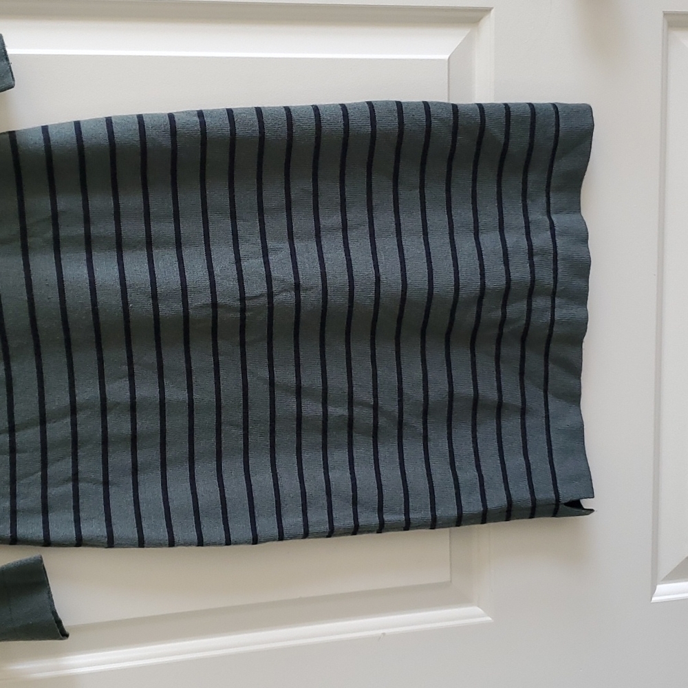 The Limited Womens Small Sweater Dress Green Stripe Long Sleeve - Picture 4 of 8
